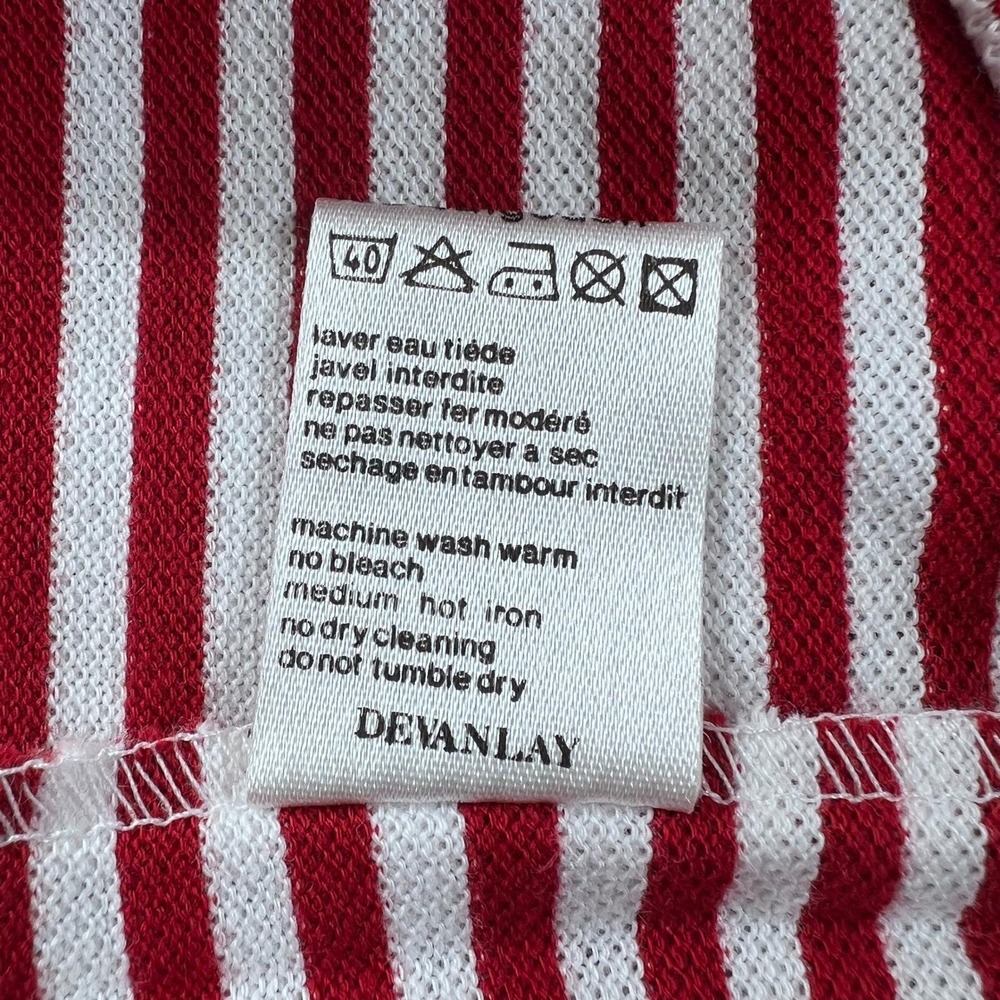 Lacoste Polo Shirt US Men 4XL (EU/3XL) Red White Striped Short Sleeve Cotton - Picture 7 of 10